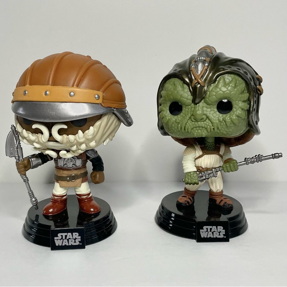 Funko Star Wars Klaatu and Lando Calrissian Skiff Guard
Bobbleheads Lot of 2